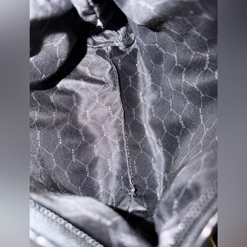 ALDO Black Quilted Set of 2 Shoulder Bag with Gold Details - Picture 14 of 16
